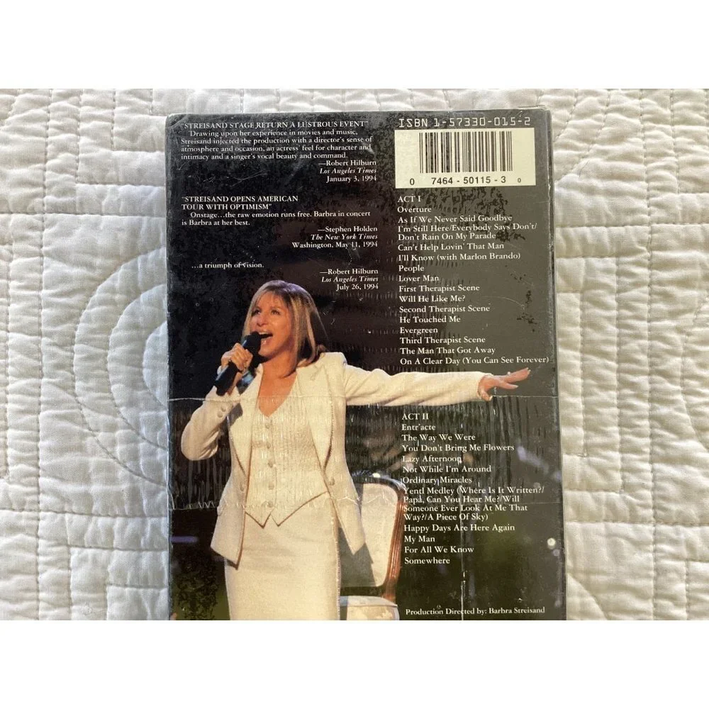 New Barbra Streisand - Barbra The Concert VHS 1994 Live At The Arrowhead Pond VT